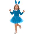 thumbnail image 2 of XXWXYD 4Pcs Easter Bunny Costum𝖾 Novelty Rabbit Ear Headband Fancy Tulle Tutu Skirt Cute Bowknot Tie and Cute Bunny Tail, 2 of 4