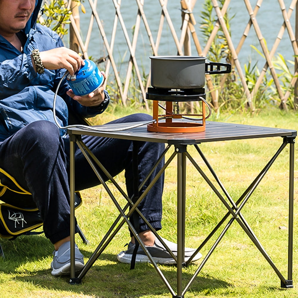 Réchaud Pour Camping Awroutdoor Réchaud à Gaz De Camping 3000 W - Avec Allumage Piézoélectrique - Coupe-vent - Petit Et Portable - Pliable - Brûleur à Gaz - Pour Extérieur, Pique-nique, Trekking