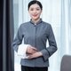 thumbnail image 4 of Uniformes de limpieza Mangas de manga larga Cómodo recto Transpirable Camarera transpirable Ropa para hoteles Restaurantes Tiendas de café Gris 4XL Estilo de las mujeres Eigraketly LF000333-20, 4 of 7