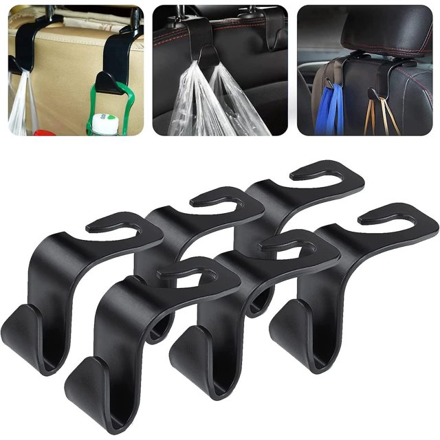 Ganchos universales BRILLAR para asiento de automóvil juego de 6 soporte para bolsa