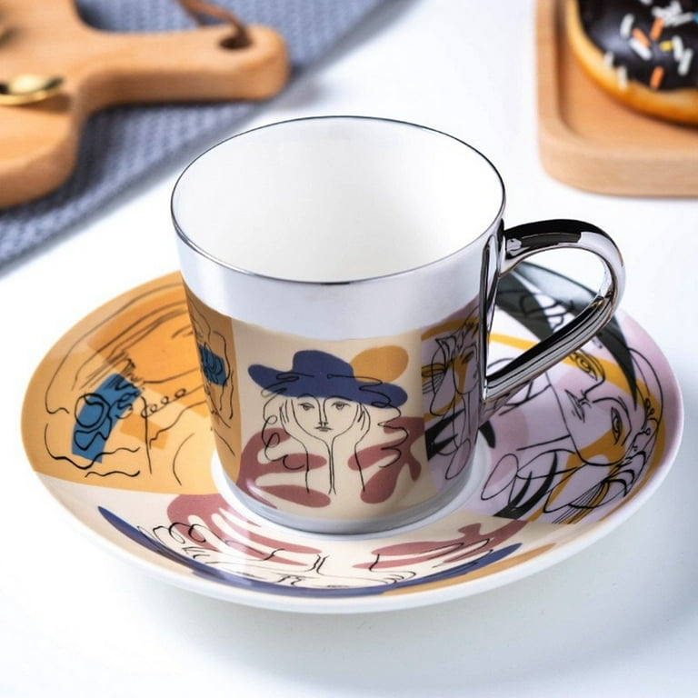 Lake Blue Vortex Coffee Cup & Saucer – Object of Living
