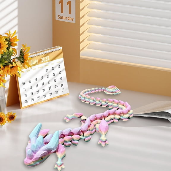 Novelty 3D Printed Figure Colorful Gadget Sculpture for Home and Oddity Collector,17.72 inch,Pink