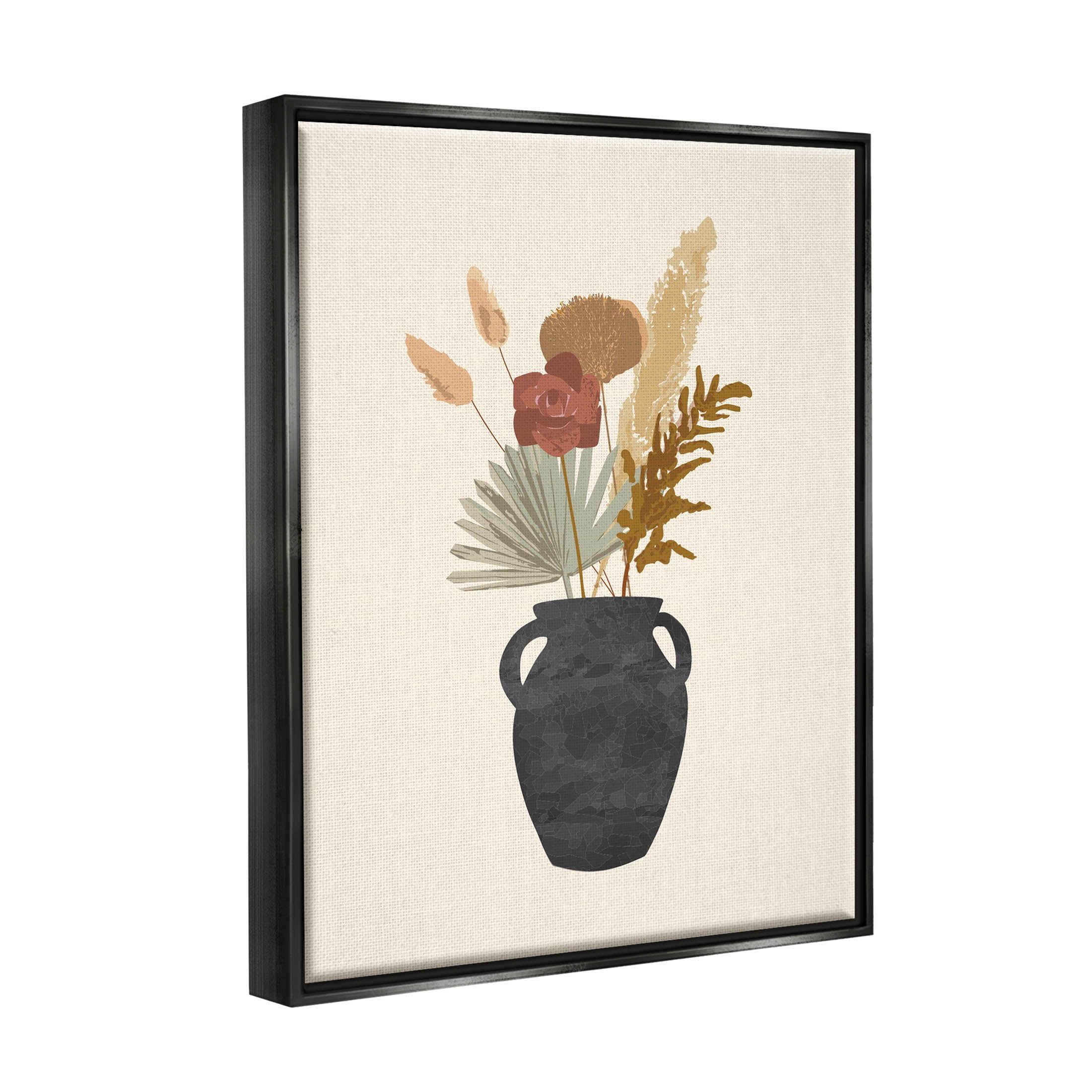Contemporary Mixed Botanical Herbs Botanical & Floral Graphic Art Jet Black Framed Art Print Wall Art