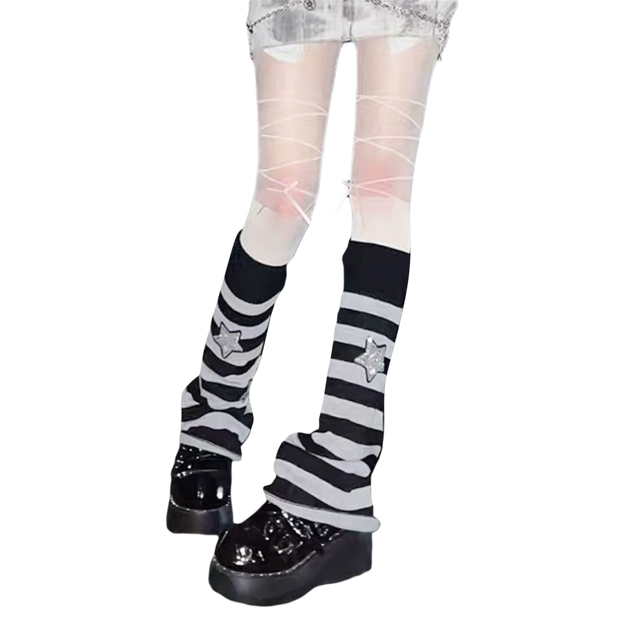 Ma&Baby Women Gothic Leg Warmers 2000s Aesthetic Fairy Grunge Socks