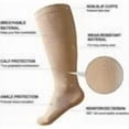 thumbnail image 5 of Compression Socks for Women, AMITOFO Wide Calf 6 Pairs Men Women Circulation 20-30mmHg Plus Size Knee High Support Stockings | Circulation | Nurses | Running | Travel,Beige 5XL, 5 of 7