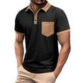 thumbnail image 1 of Men's Summer Color-Matching Pocket Sports Shirt - Comfortable and Stylish, 1 of 8