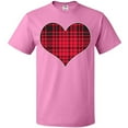 thumbnail image 3 of Inktastic Red Plaid Heart T-Shirt, 3 of 5