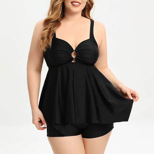 Daisyyozoid Maillot de Bain d'Été pour Femmes Mode Grand Bikini à Angle Plat