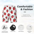 thumbnail image 4 of Balery Hand Drawn Strawberry Mens Swim Trunks Swim Shorts for Men Quick Dry Inseam Beach Shorts with Compression Liner Pocket-XX-Large, 4 of 8