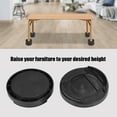 thumbnail image 4 of Bed Riser Furniture Lift Bed Frame Risers Create Under Bed Storage Heavy Duty Set of 8 Black/Clear Color,Round, 4 of 9