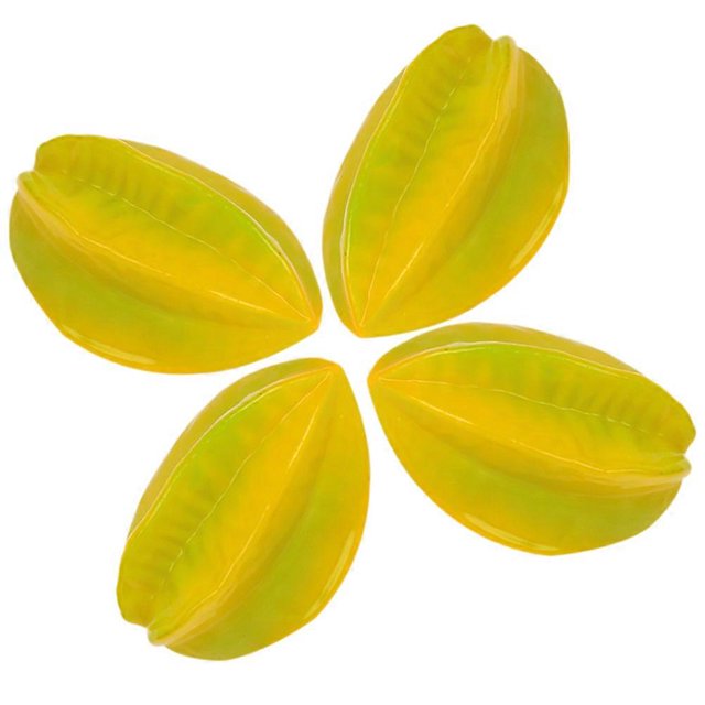 10.20X6.80X6.80Cm Artificial Decoration For Tables And Photography Props Vivid Yellow 4Pcs