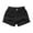 Black, variant on PINQI Running Shorts for Children Kids Denim Shorts With Pocket Girls Solid Color High Elastic Waist Ripped Jeans for 1 to 8 Years Loose Harem Shorts