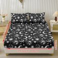 thumbnail image 2 of Qpednta Sun Moon Star Sheets Set 3 Piece Sheet Set with 1 Fitted Sheet and 2 Pillowcases Soft Bedding Set with Deep Pocket Fitted Sheet Washable Bed Sheets for Bedroom Decor, 2 of 7