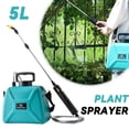 thumbnail image 3 of Electric Garden Sprayer 5L, Battery Powered Plant Sprayer with Adjustable Nozzles, Shoulder Strap, Portable Weed & Pest Control Sprayer for Lawn Garden Cleaning, 3 of 9