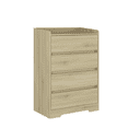thumbnail image 6 of Hassch 4 Drawer Dresser - Modern Chest of Drawers for Bedroom, Hallway, Entryway, Living Room - Light Wood, 6 of 6