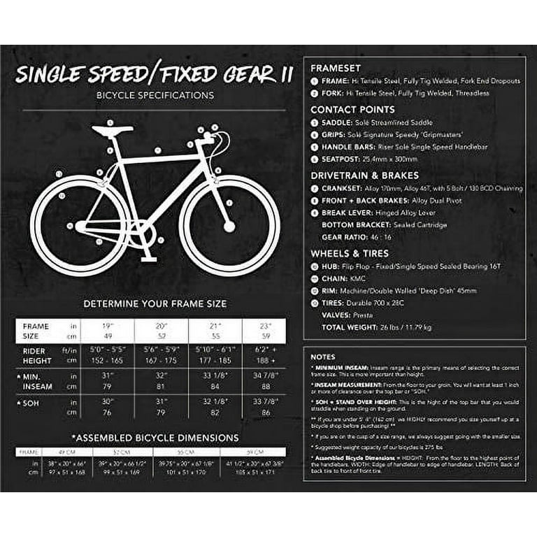 Single Speed Fixed Gear Bicycle by Sole Bicycles the Duke Walmart