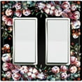 thumbnail image 1 of Metal Light Switch Plate Cover Circular Cotton Flower Feather Frame FLW025, 1 of 37