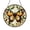 Acrylic 3.5 Inch, variant on Green Moth Stained Glass Style Round Panel – Nature Insect Window Art