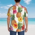 thumbnail image 6 of Balery Hawaiian Pineappl Print Men's Hawaiian Shirts Short Sleeve Beach Shirt Relaxed Fit Vacation Button Down Shirts-X-Large, 6 of 9