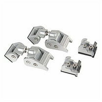 Rugged Ridge by RealTruck Hood Catch Kit for Wrangler JK/JKU | Silver Aluminum | 11116.07 | Compatible with 2007-2018 Jeep Wrangler JK