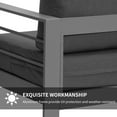 thumbnail image 2 of Superjoe Outdoor Patio 3-Seat Aluminum Sofa Couch Furniture with Dark Grey Cushions, Grey, 2 of 11