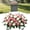 Pink, variant on LKZQHMC Cemetery Headstone Flower Saddle,Artificial Cemetery Flower Saddles for Graves,Artificial Rose Cemetery Memorial Flowers for Outdoor tombstone Headstone Decorations,Blue