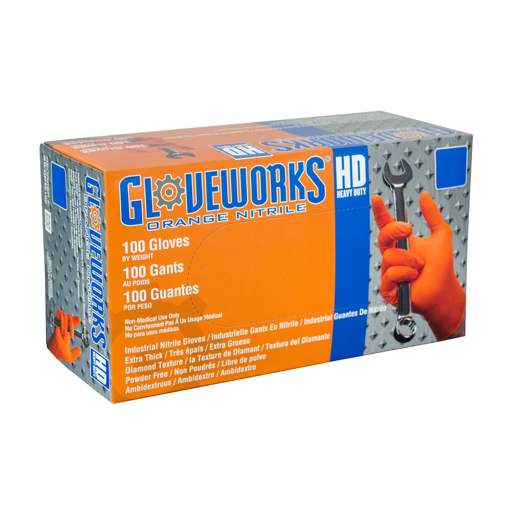 Gloveworks Heavy Duty Nitrile Latex Free Industrial Disposable 