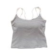 thumbnail image 3 of ZNQHFRE Women's Criss‑Cross Back Spaghetti Strap Camisole Tank Top, Slim‑Fit Layering Top With Built‑In Bra Pads One Size, 3 of 5
