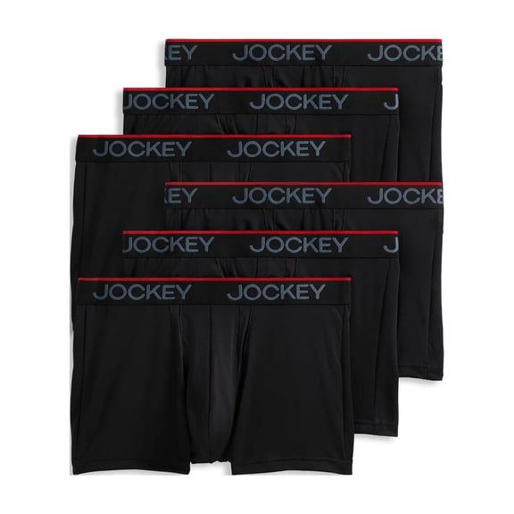 Jockey Men's Chafe Proof Pouch Microfiber 3" Trunk - 6 Pack