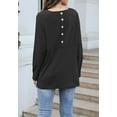 thumbnail image 4 of Button Down Back Sweater Black Large, 4 of 4