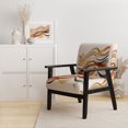 thumbnail image 2 of Designart « Vagues Abstraites en Orange Brûlé VI » Fauteuil d'Appoint Moderne Orange Rembourré - Fauteuil Moderne pour Chambre, 2 of 7