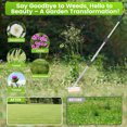 thumbnail image 4 of Eqslft Manual Crevice Weeding Tool, Crack Weeder with Weed Brush Heads, Crevice Weeding Hook with Adjustable Steel Handle for Patios, Decks & Garden Paths, 4 of 5
