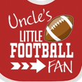 thumbnail image 4 of Inktastic Uncle's Little Football Fan Boys or Girls Baby Bib, 4 of 4