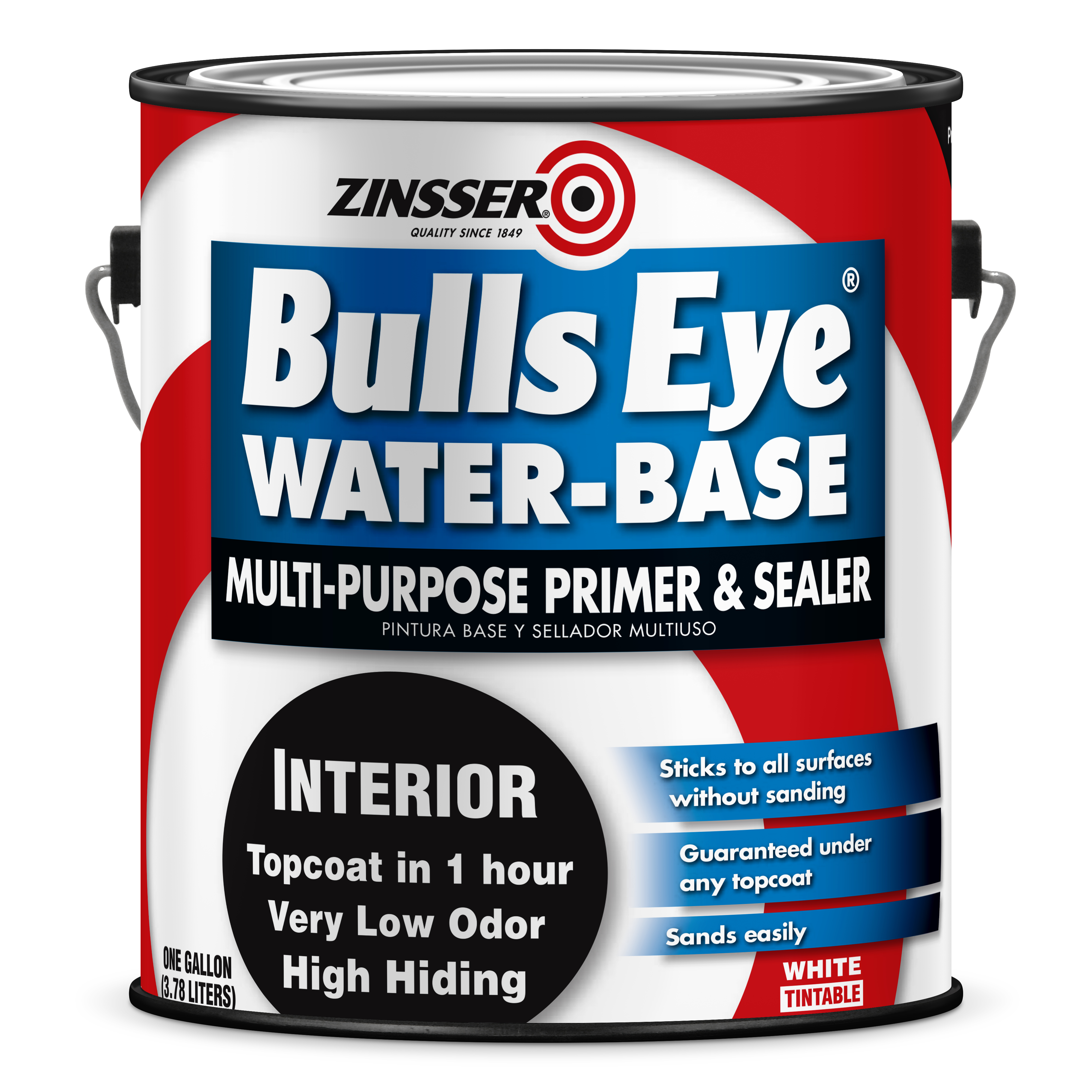 White, Zinsser Bulls Eye Water-Base Primer-2241, Gallon - image 2 of 8