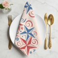 thumbnail image 2 of American Star Cloth Napkins, Blue Red Patriotic 4th of July Classic Tan Washable and Reusable Dinner Napkins Set of 8, Table Napkin for Kitchen Party Birthday Wedding Hotel Housewarming 20"x20", 2 of 9