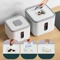 thumbnail image 2 of Sealed Grain Storage Bin Multifunction Snacks Household for Countertop Cabinets Gray 5L, 2 of 8