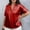 Red, variant on asdoklhq Shirts for Women Trendy Women's Plus Size Solid Color T-shirt Home Casual Short Sleeved Round Neck Top Purple 5X