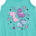 thumbnail image 2 of Instant Message - Stacked Girly Dinos - Toddler and Youth Girls A-line Dress, 2 of 5