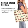 thumbnail image 2 of Disketp Dachshund Dog Puppy Bolsa Tote Estampada para Mujer, Bolso de Hombro y de Mano para Compras y Viajes, 2 of 8