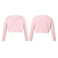 thumbnail image 1 of renvena Kids Flower Girls Knit Cardigan One Button Closure Wedding Dress Bolero Shrug, 1 of 7