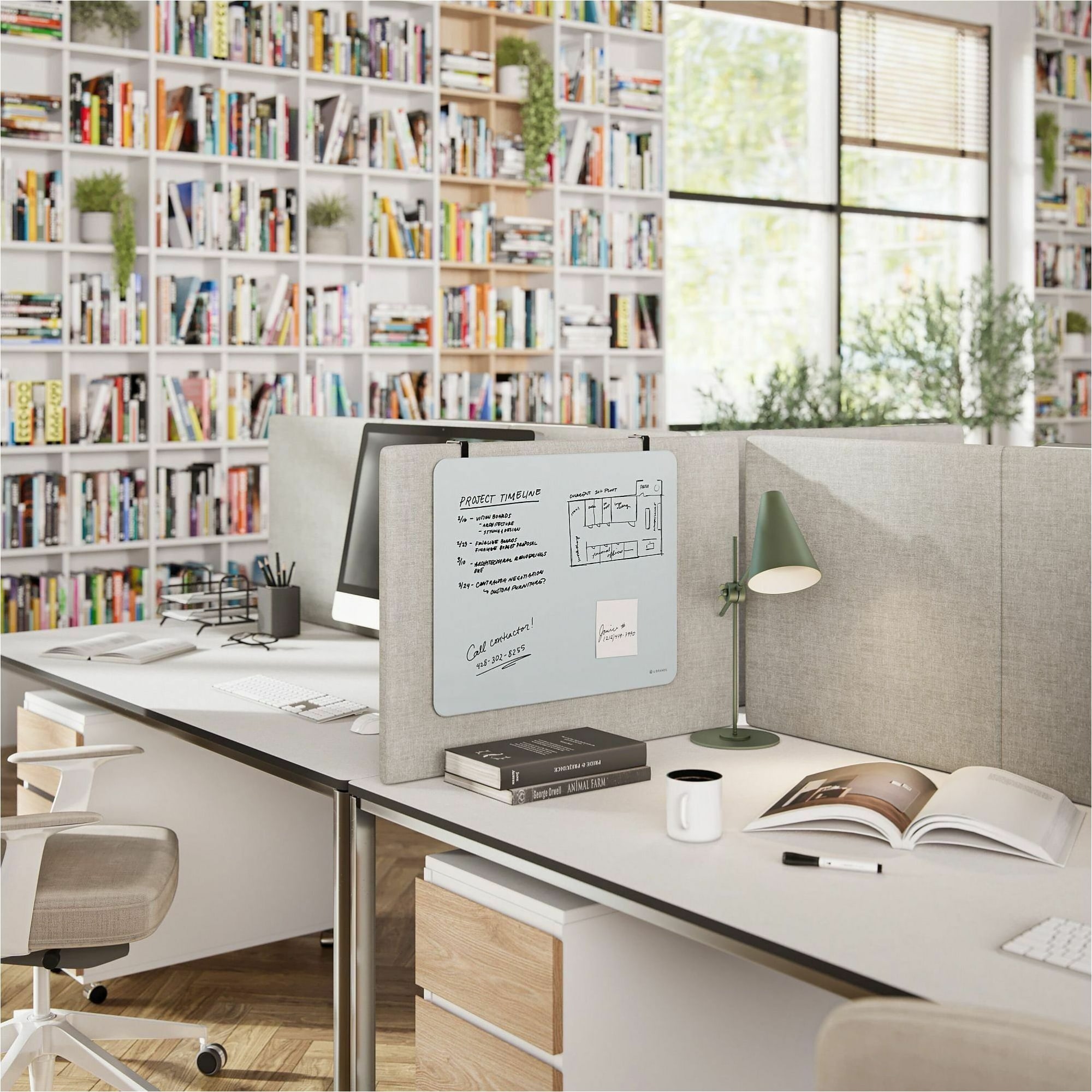 U Brands, UBR3032U0001, Frosted Glass Dry Erase Board, 1 Each