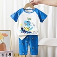 thumbnail image 2 of UAYOTSE Baby Boy Outfits 12-18 Months Clothes Short Sleeve T-Shirt Tee Tops Joggers Casual Elastic Shorts 2Pcs for 18-24 Months Children's Day Gift 2PCS Set,Sizes 18-24 Months, 2 of 6