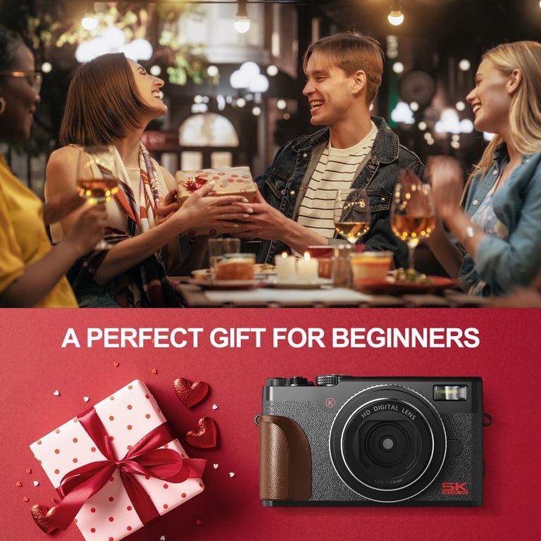 NBD Digital Camera 64MP 5K Autofocus with 180° Flip Screen 18X