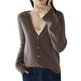 thumbnail image 1 of Lightweight Knit Cardigan Short Open Front Sweater Outerwear Casual Loose Fit Thin Fall Versatile Top, 1 of 6
