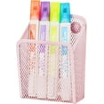 thumbnail image 3 of Magnetic Pen Holder - Single Magnetic Pencil Locker Holder Organizer, Pink Mesh Marker Holder Pen Basket for Whiteboard, Refrigerator and Locker, 3 of 11
