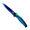 Blue Handle & Blue Blade, variant on SiliSlick Steak Knife Set - Iridescent/Rainbow Titanium Coated Stainless Steel Knives - 5 inch / 12.7cm - (4 Black)