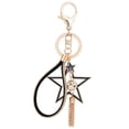 thumbnail image 1 of EeaseMX Llavero con colgante de borla de estrella de diamantes de imitación y cristales brillantes para bolso de coche (negro), 1 of 7