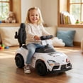 thumbnail image 4 of Costway Toyota Licensed Ride on Push Car with Parent-Control Handle Music Safety Guardrail White, 4 of 10