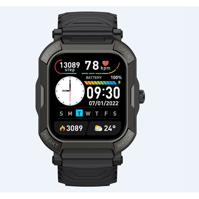 Reloj conectado para mujeres y hombres con llamada Bluetooth, reloj deportivo inteligente HD de 1,85 pulgadas con 112 modos deportivos/podómetro/monitor de frecuencia cardíaca, reloj inteligente impermeable IP68 para iOS Android Rojo Verde Cocina, Decoración y Otros