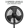 thumbnail image 5 of Holmes 16" Outdoor Misting Stand Fan, 3-Speed, Oscillating, GFCI, Hose, Black, 5 of 9